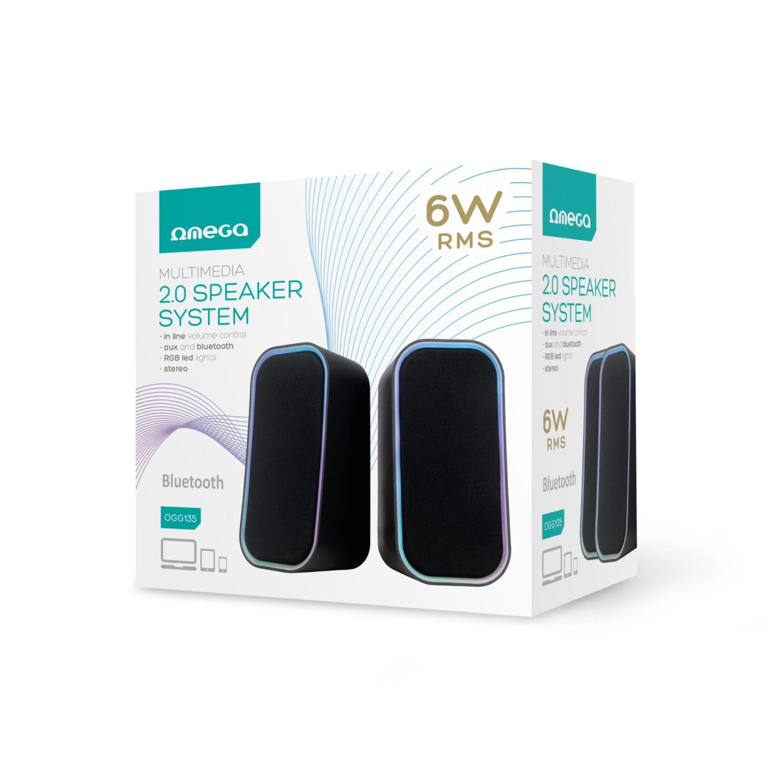 Platinet Omega OGG135 RGB Bluetooth Speaker Black