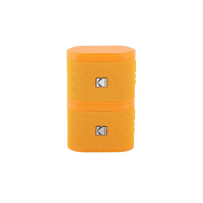 Kodak BRIXOR2 Soundbrix Mini Bluetooth Coloured Portable Two Speakers Orange