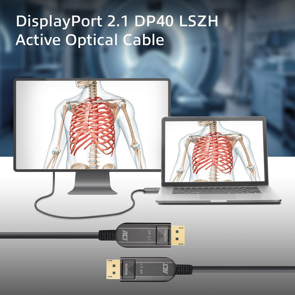 ACT 8K DisplayPort Active Optical Cable male/male 20m Black