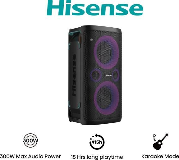 Hisense Party Storm 300W Bluetooth Speaker Black
