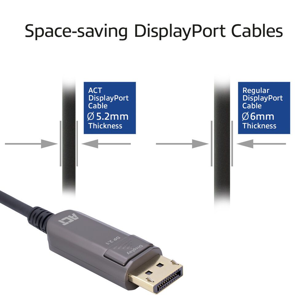 ACT 8K DisplayPort Active Optical Cable male/male 10m Black