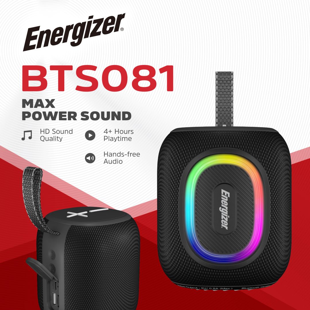 Energizer BTS081 Bluetooth Speaker with PowerBank Black