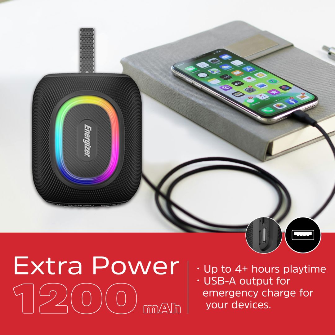 Energizer BTS081 Bluetooth Speaker with PowerBank Black