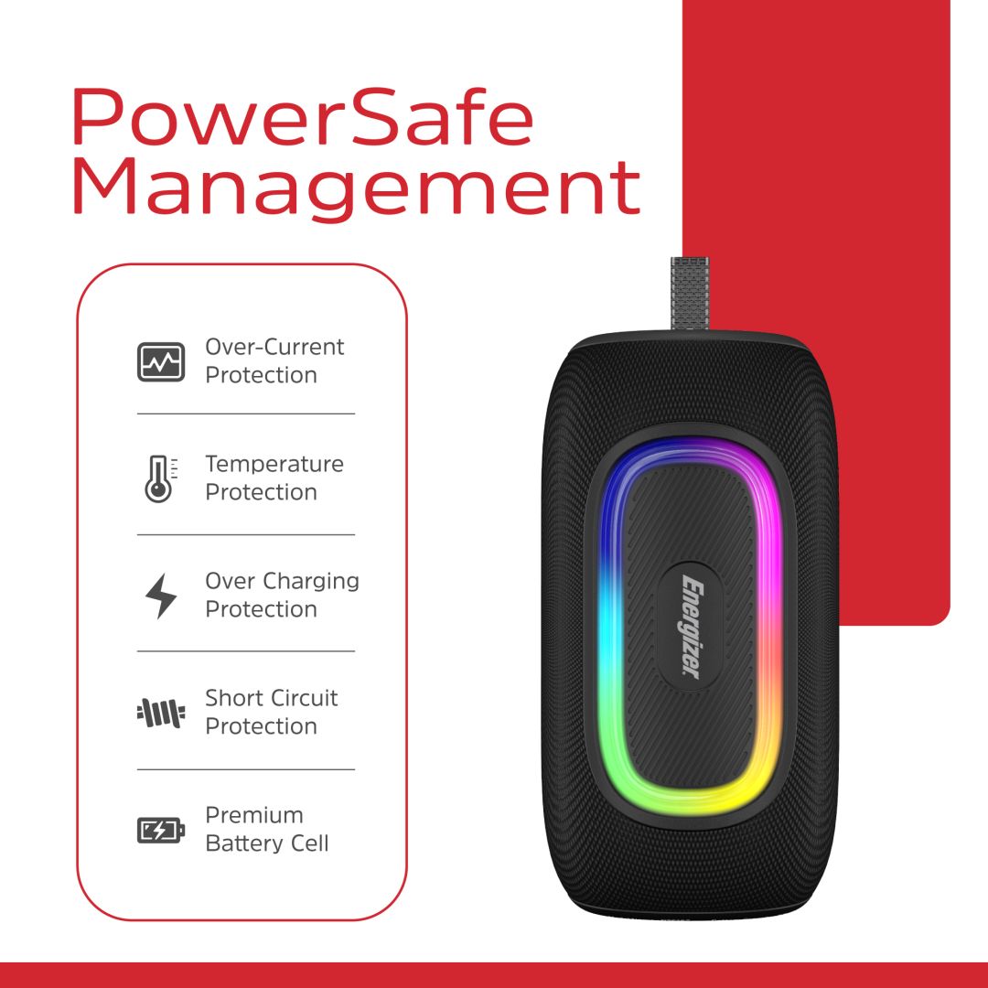 Energizer BTS163 Bluetooth Speaker with PowerBank Black