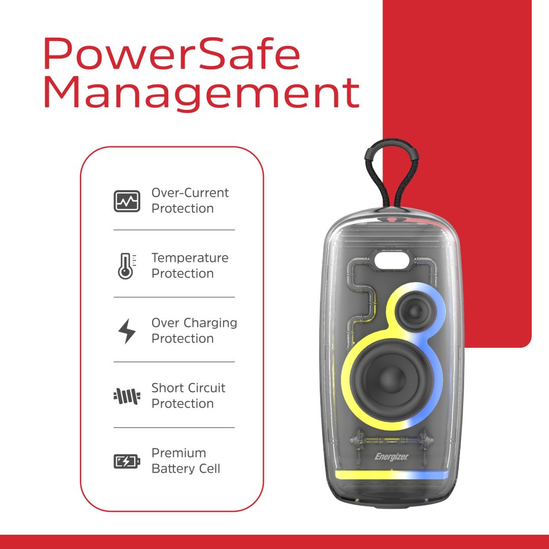 Energizer BTS164 Bluetooth Speaker with PowerBank Black