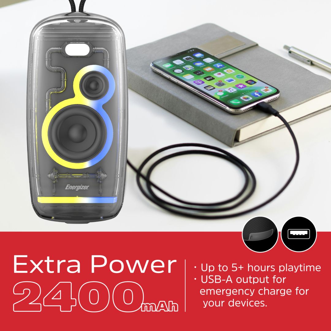 Energizer BTS164 Bluetooth Speaker with PowerBank Black