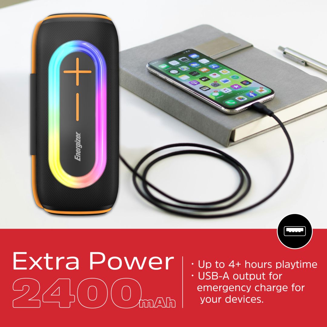 Energizer BTS206 Bluetooth Speaker with PowerBank Black