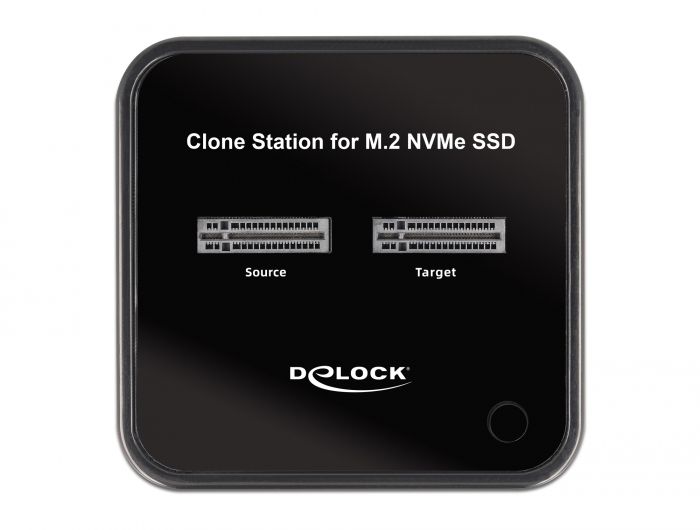 DeLock M.2 Docking Station for 2 x M.2 NVMe PCIe SSD with Clone function