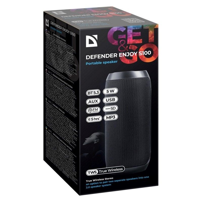 Defender Enjoy S100 Bluetooth Speaker Black