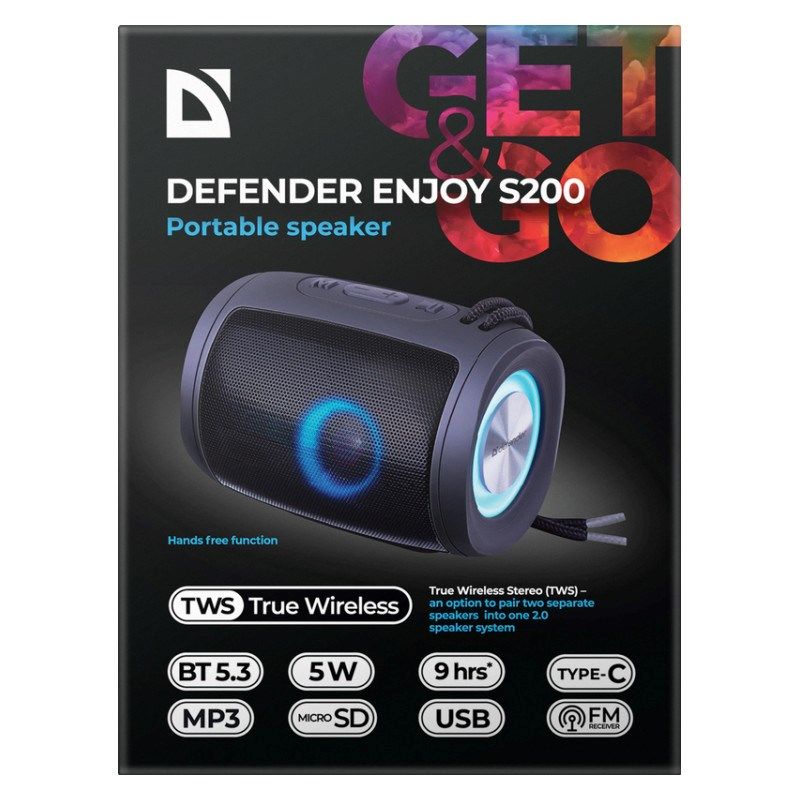 Defender Enjoy S200 Bletooth Speaker Black