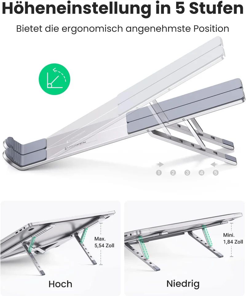 UGREEN Notebook hűtő Silver