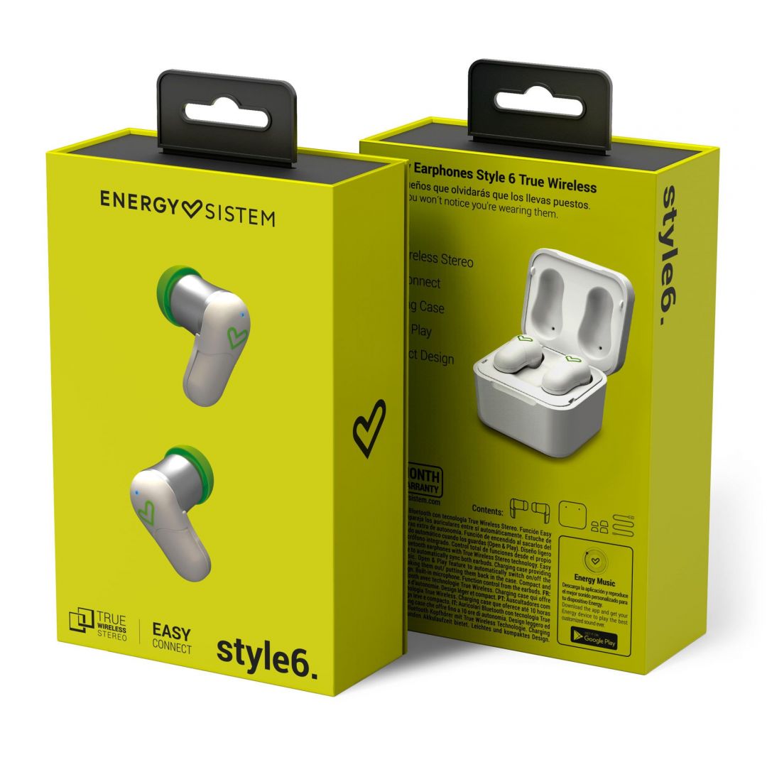 Energy Sistem Style 6 True Earphones Wireless Headset White