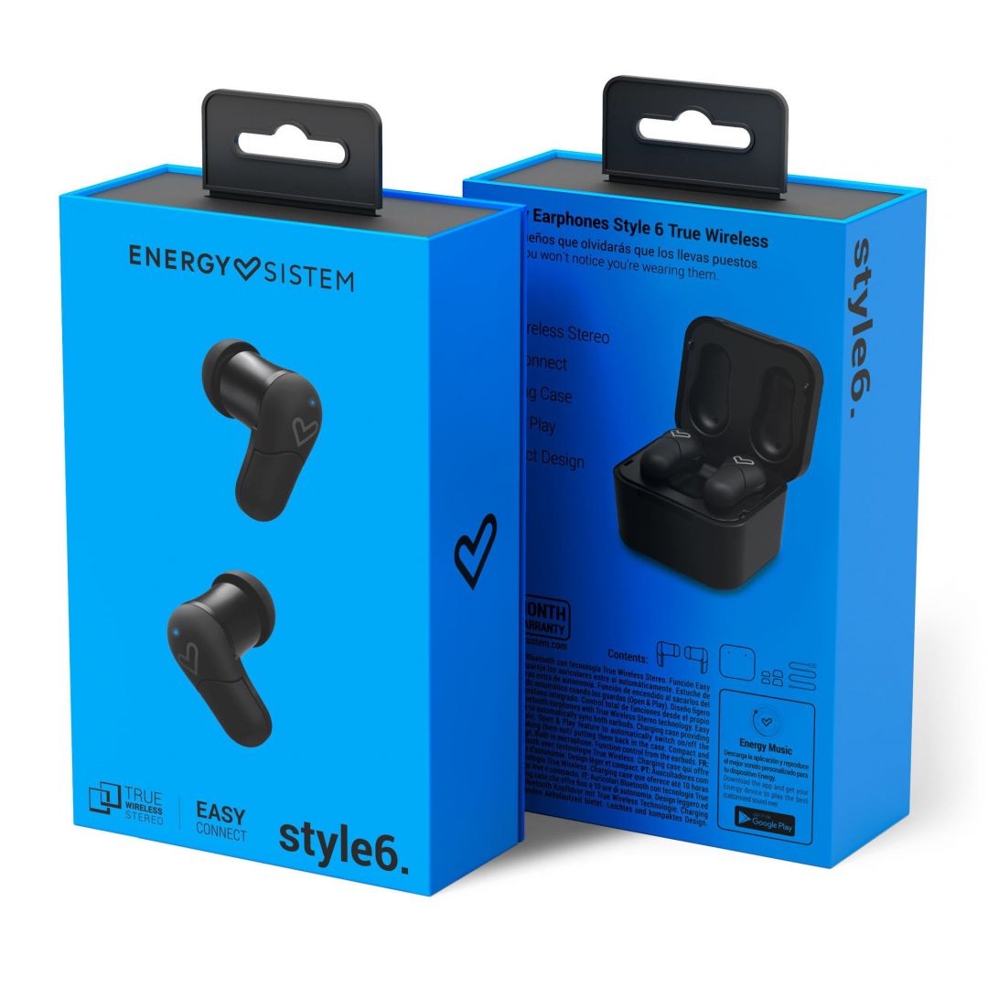 Energy Sistem Style 6 True Earphones Wireless Headset Black