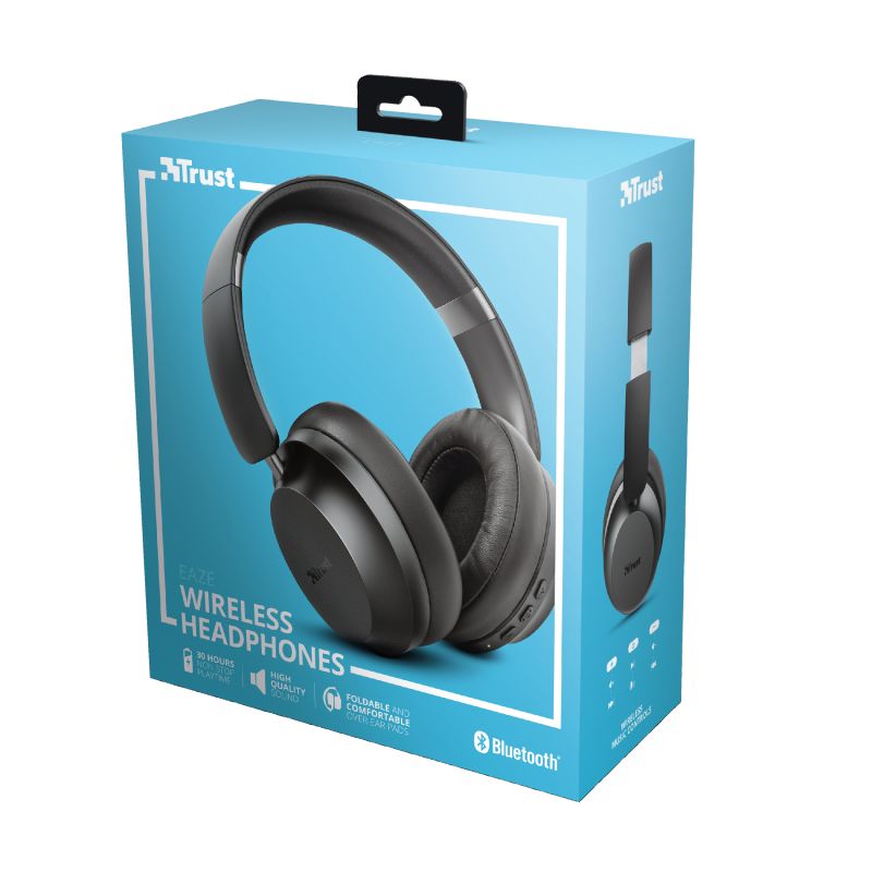 Trust Eaze Bluetooth Wireless Over-ear Headphones Black