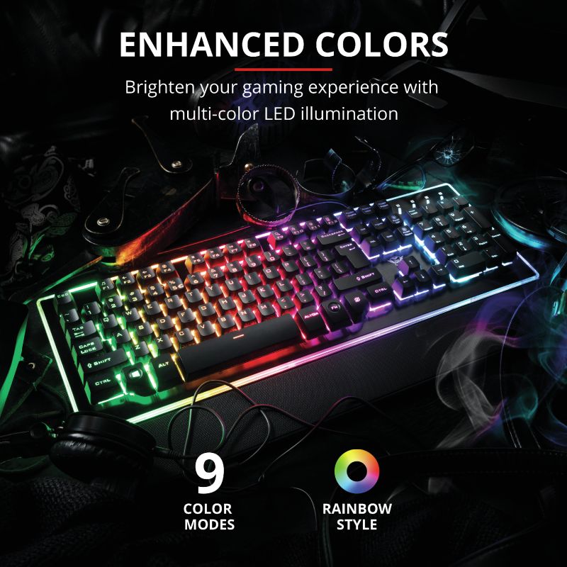 Trust GXT 860 Thura Semi-mechanical Keyboard Black UK
