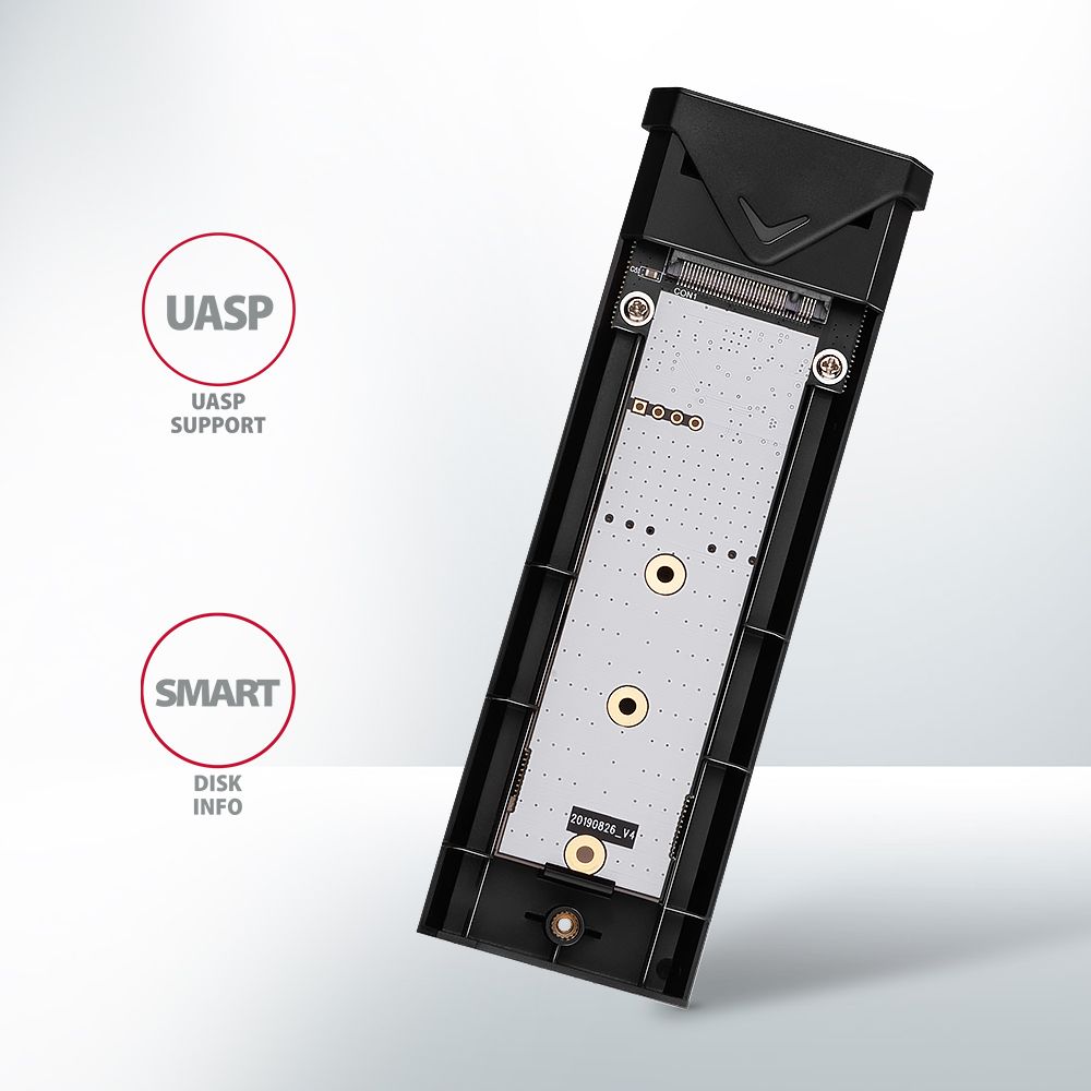 AXAGON EEM2-UB2 USB-C 3.2 Gen 2 NVMe M.2 box Black