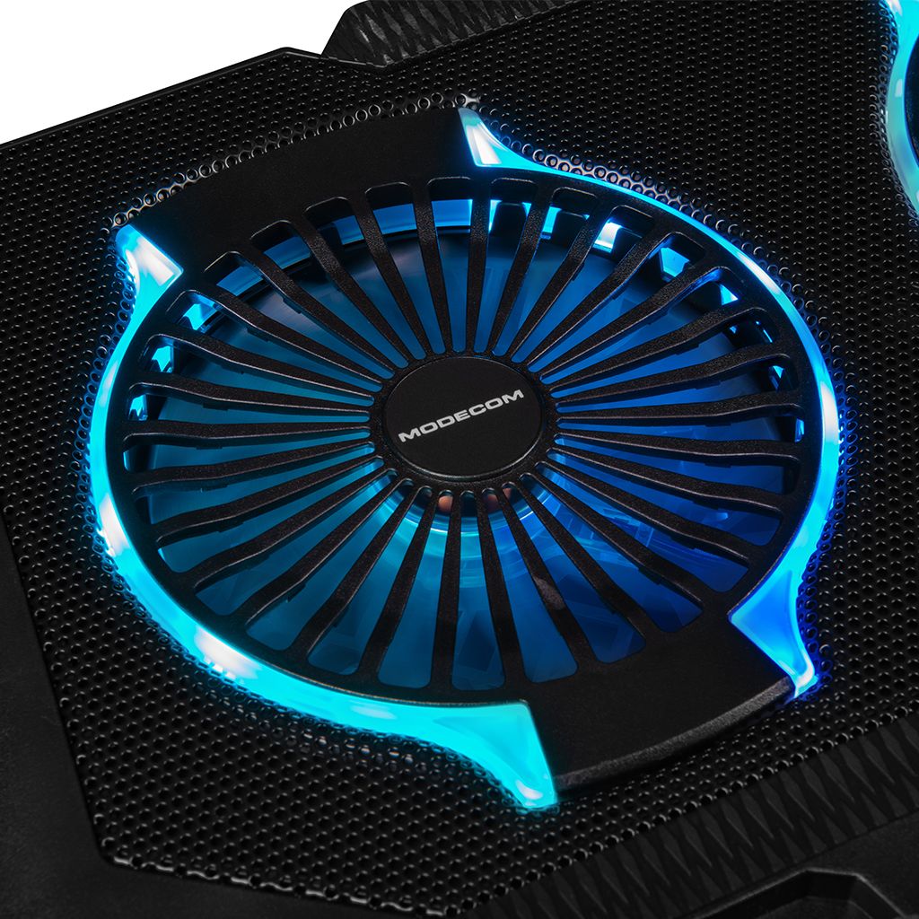 Modecom CF21 RGB Silent Notebook Hűtő Black