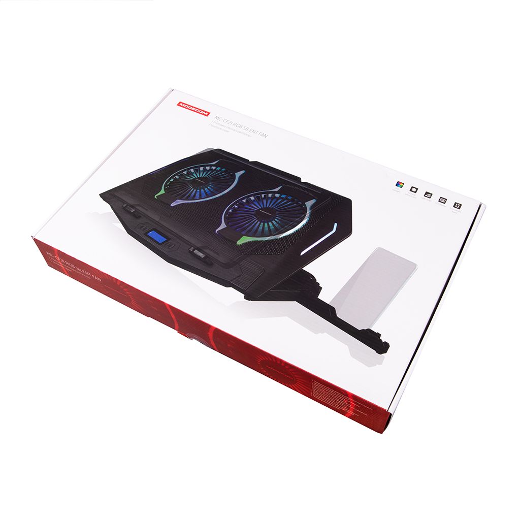 Modecom CF21 RGB Silent Notebook Hűtő Black