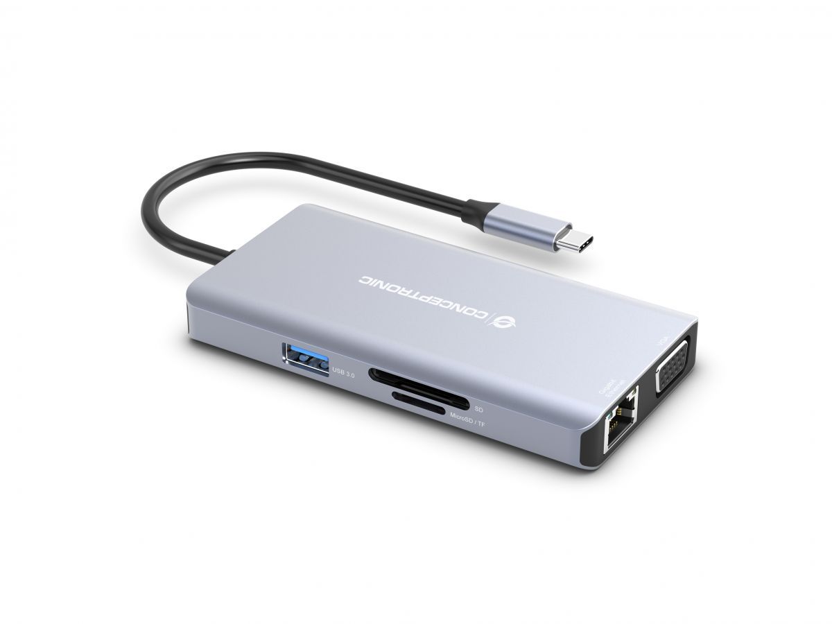 Conceptronic  DONN20G Docking Station Grey