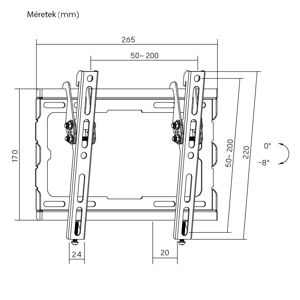 Stansson WM-2343-08 TV Wall mount 23