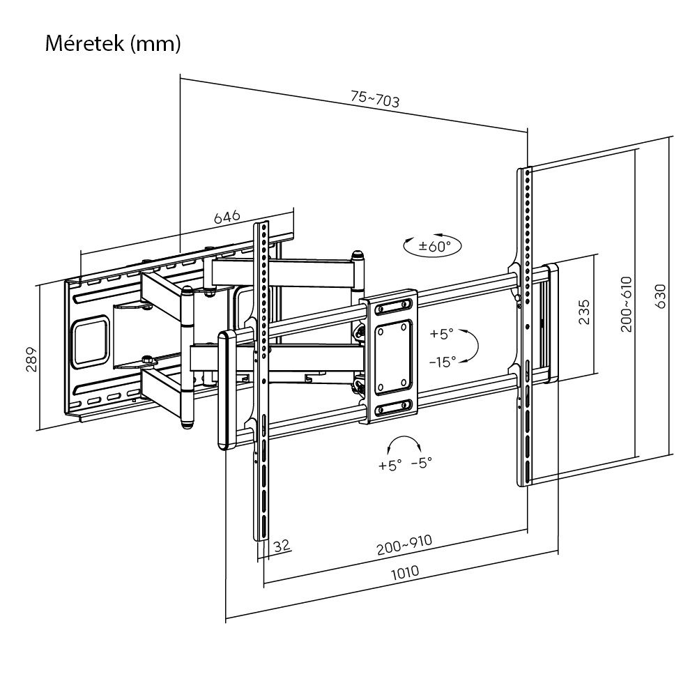 Stansson WM-60120-5-60 TV Wall mount 60