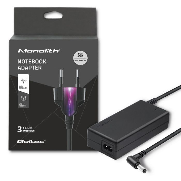 Qoltec 50075 19V / 4,9A 90W 5,5x2,5mm Asus hálózati notebook töltő