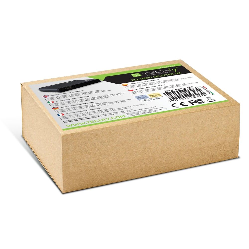TECHLY  IDATA HDMI2-4K2 HDMI Video Splitter