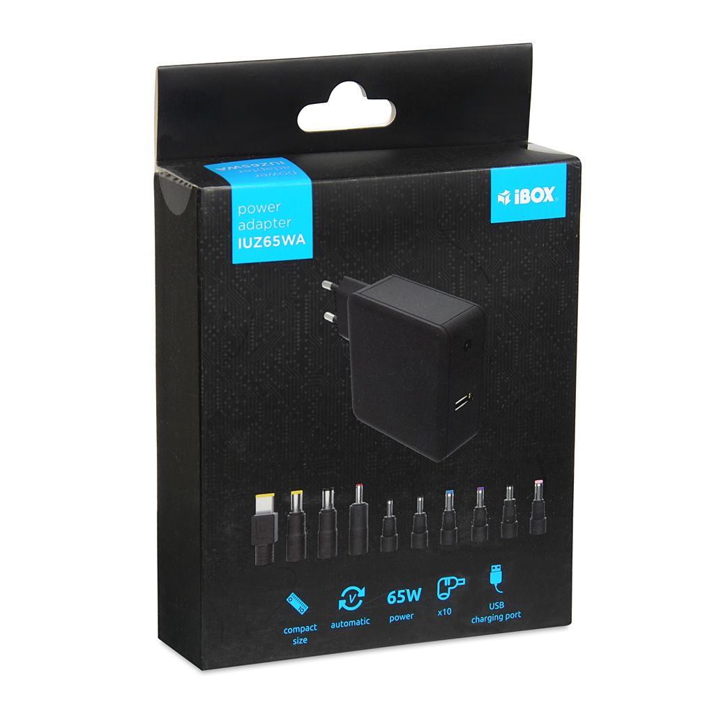 iBox IUZ65WA 18,5-20,5V / 3,5A 65W univerzális hálózati notebook töltő