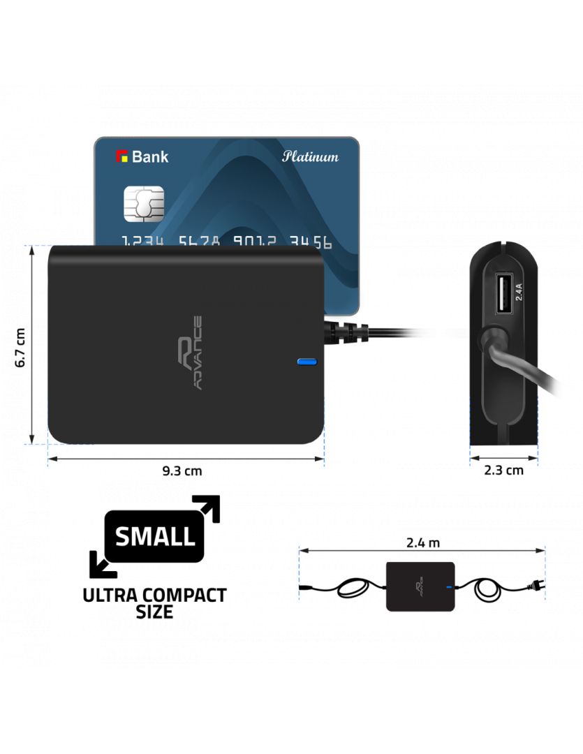 Advance PowerUp 20V / 4,5A 90W univerzális ASUS hálózati notebook töltő