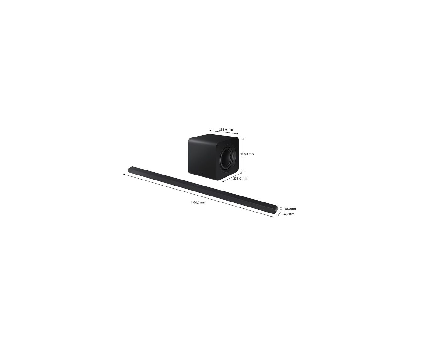 Samsung HW-S800D 3.1.2 soundbar speaker Black