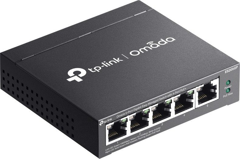 TP-Link ES205GP 5-Port PoE Switch Black