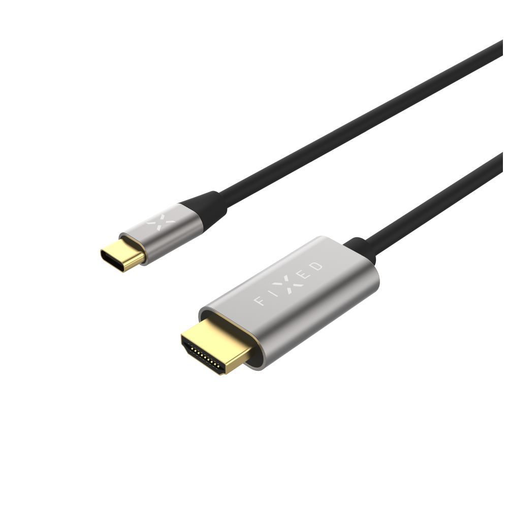 FIXED videó kábel USB-C/HDMI USB-C 3.1 Gen 2 18Gbps HDMI 2.0 4K60Hz 2m, szürke