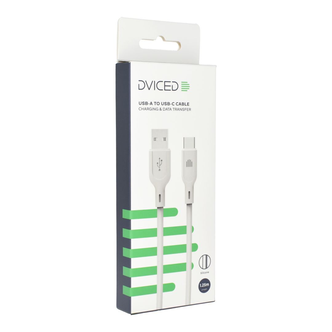 Dviced USB-A to USB-C cable 1,25m White
