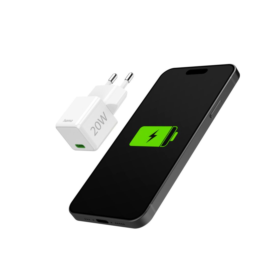Hama Fast Charger Super-Mini Charger 20W White