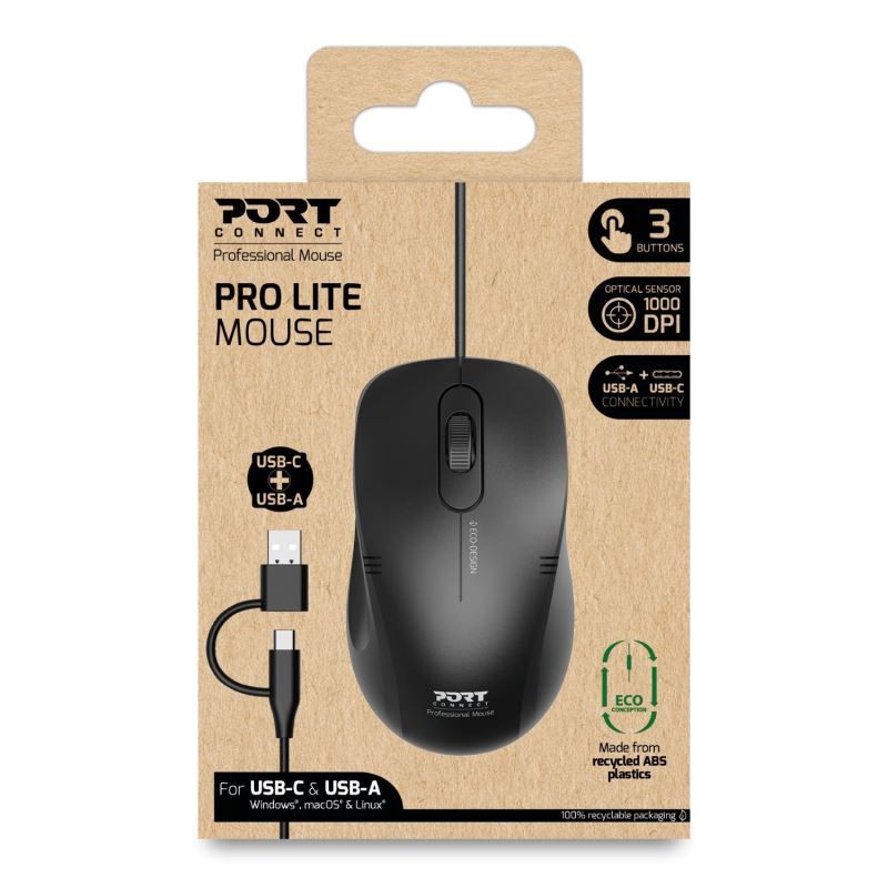 Port Designs Pro Lite mouse Black