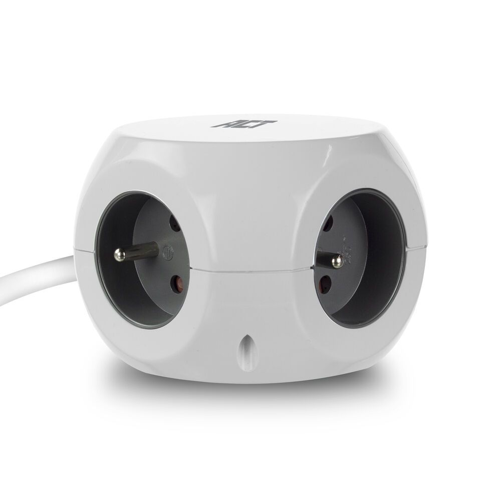 ACT Power Strip Cube E Socket Hálózati Elosztó 3DIN 1,5m White