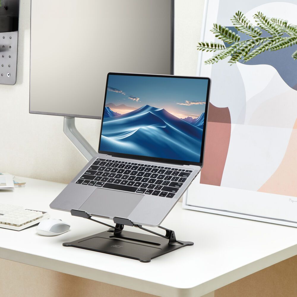 ACT AC8140 Összecsukható alumínium laptop állvány fokozatmentes magasságállítással
