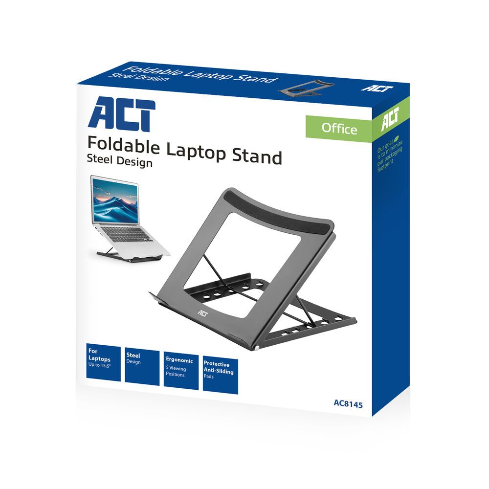 ACT AC8145 Összecsukható laptop állvány 5 állítható magasságú pozícióval