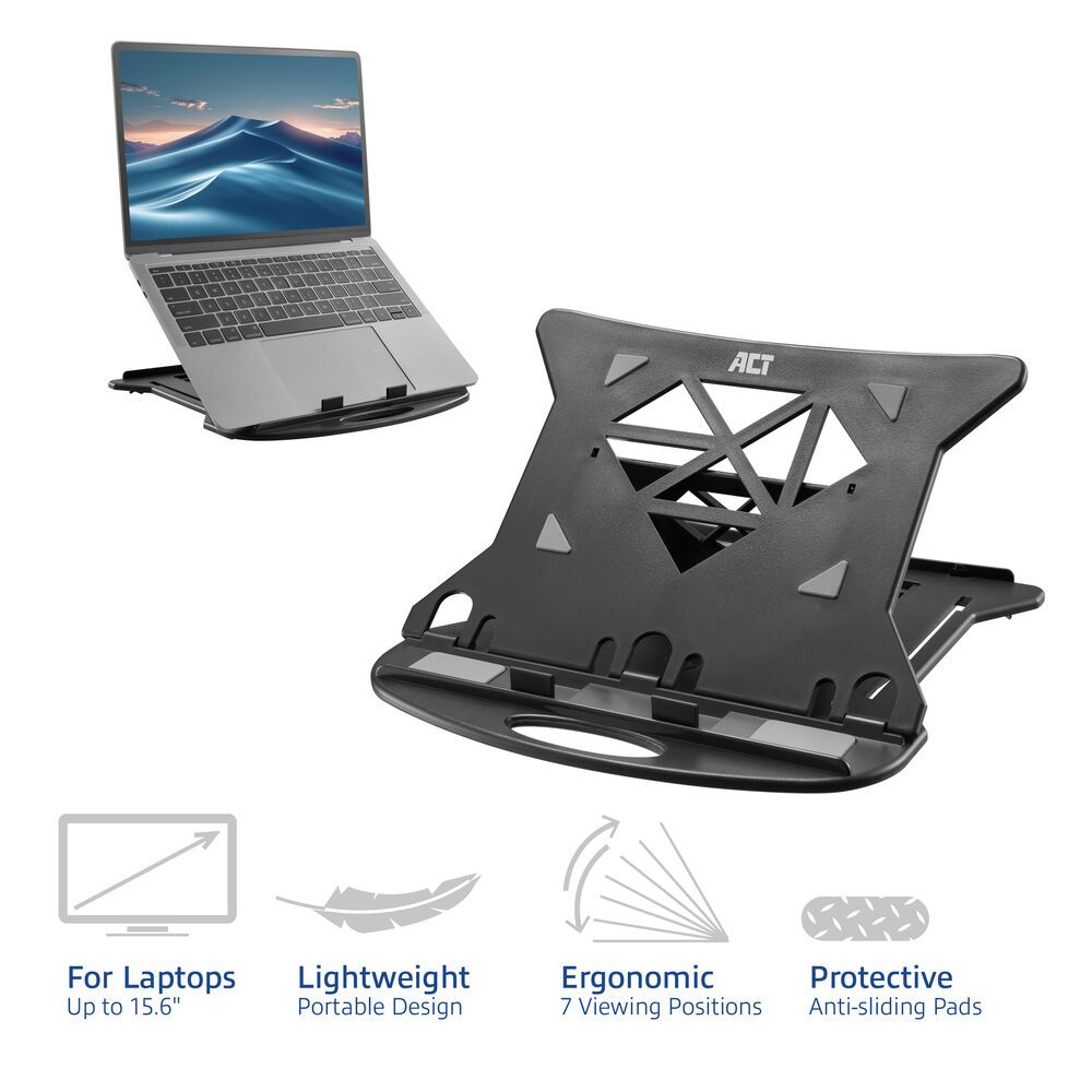ACT AC8150 Összecsukható laptopállvány 7 állítható magasságú pozícióval
