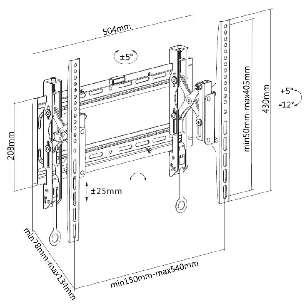 TECHLY  Advanced Extension Tilt TV Wall Mount 32