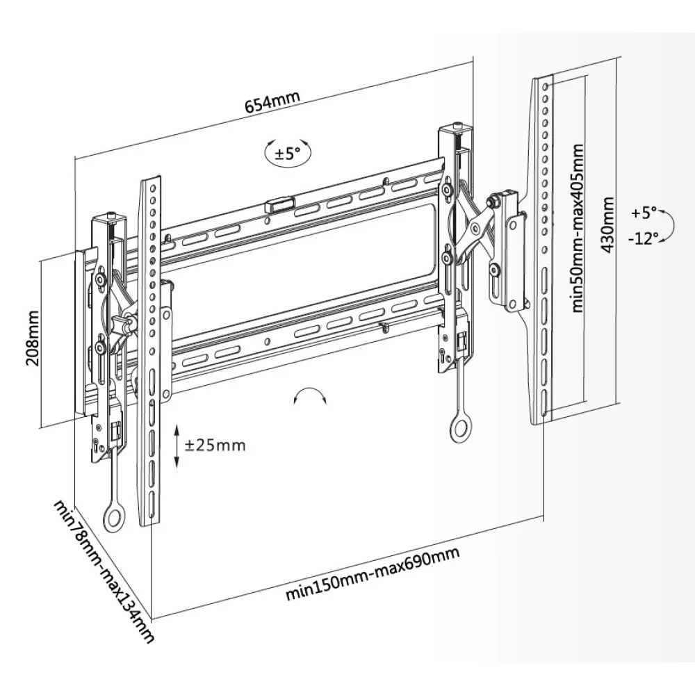 TECHLY  Advanced Extension Tilt TV Wall Mount 37
