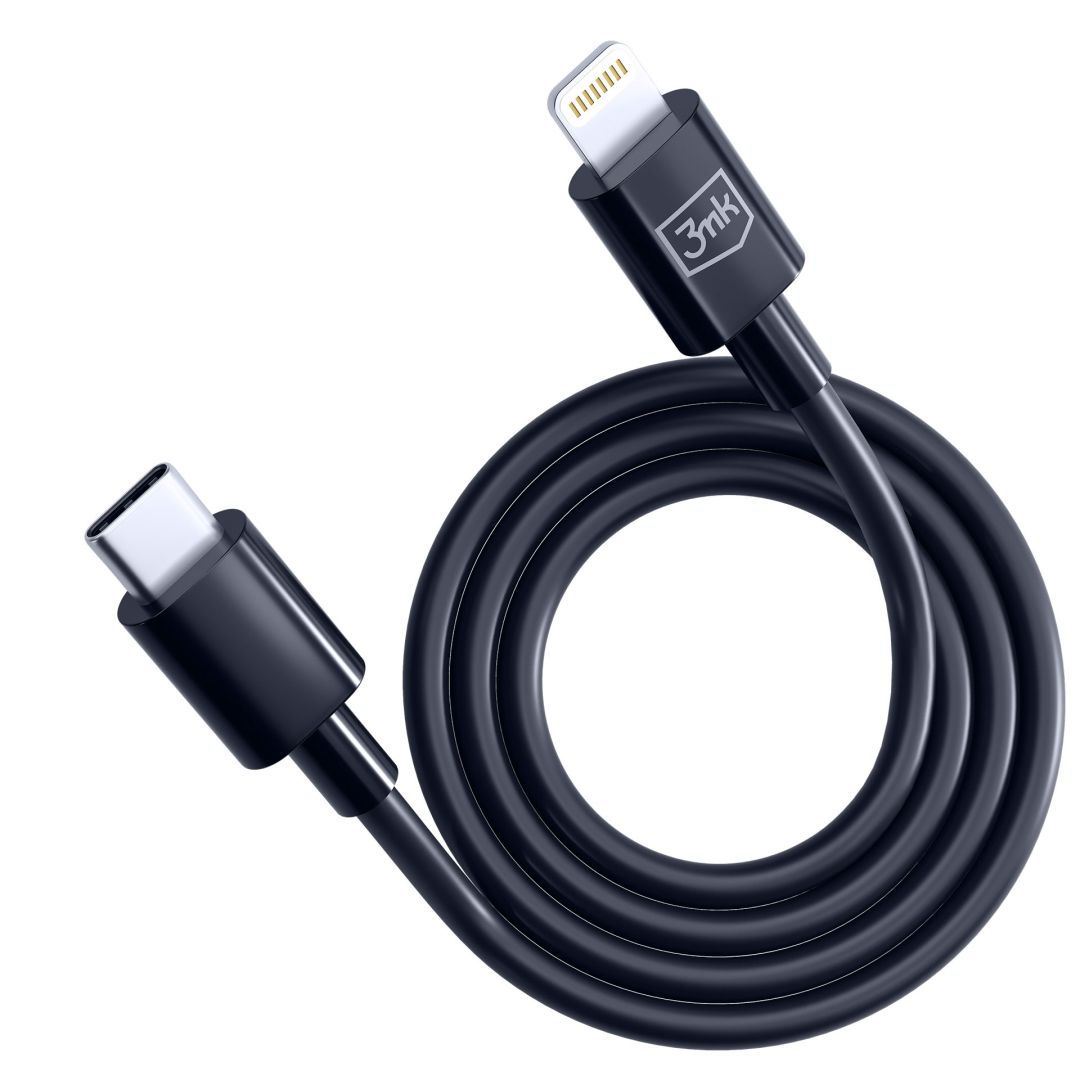3mk Hyper kábel C - Lightning 20W 1,2m Black