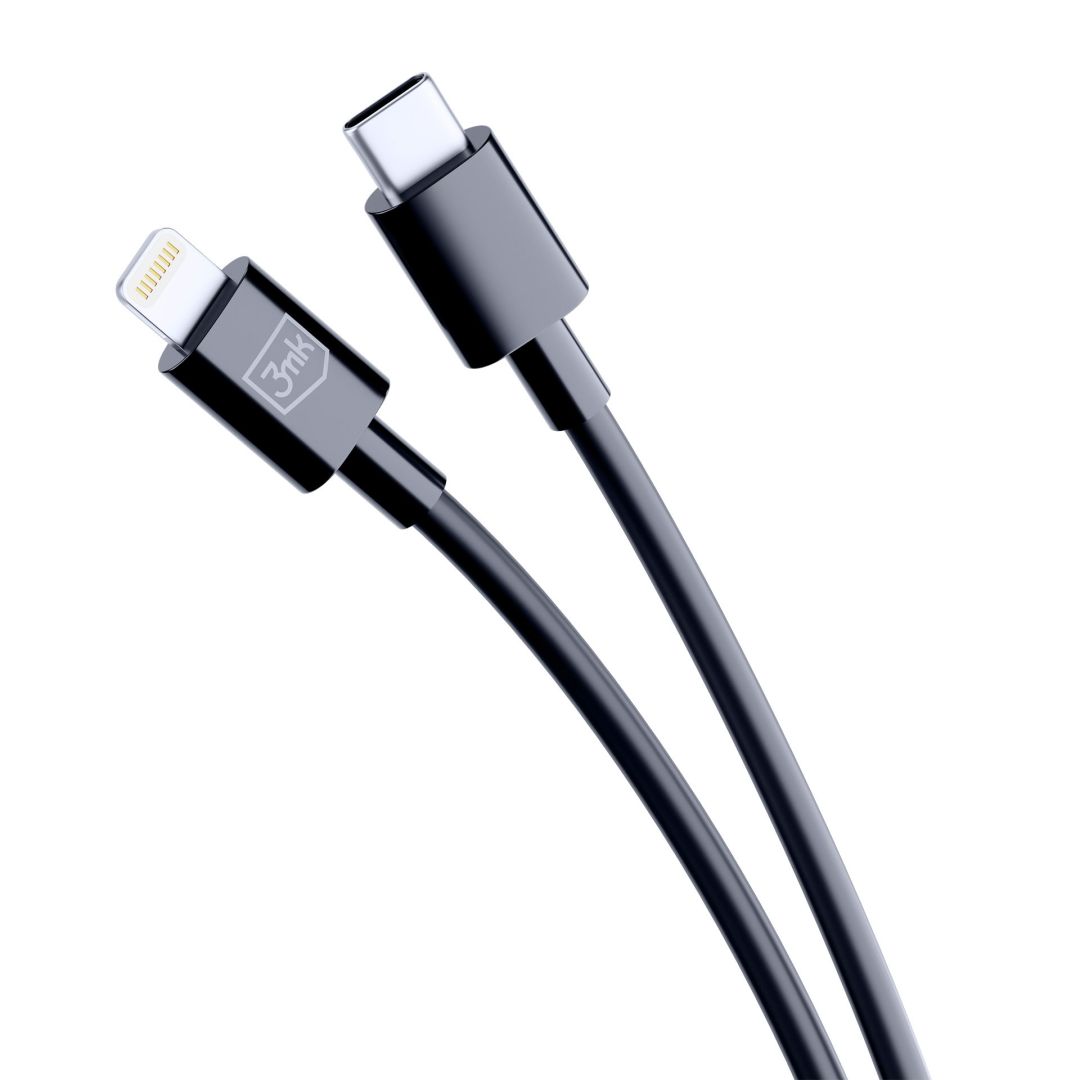 3mk Hyper kábel C - Lightning 20W 1,2m Black