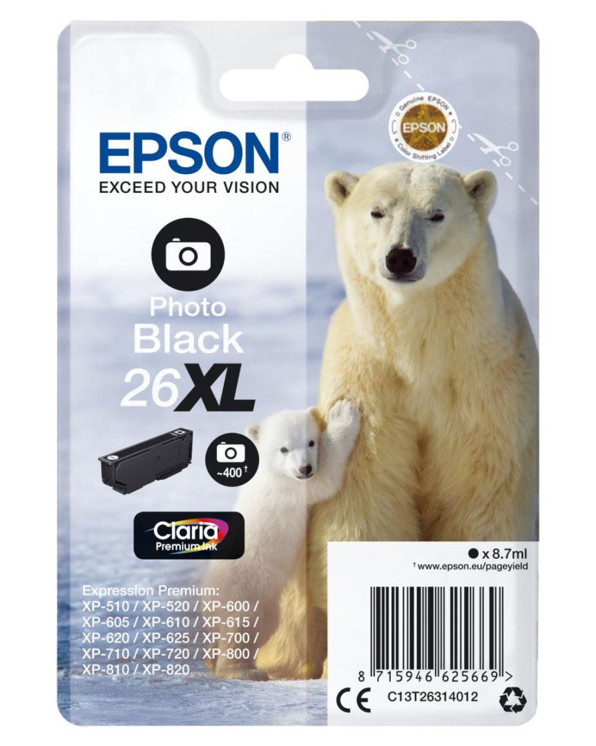 Epson 26XL Photo Black tintapatron