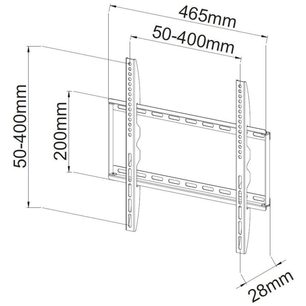 TECHLY  Fixed Slim Wall Mount LED TV LCD 23-55