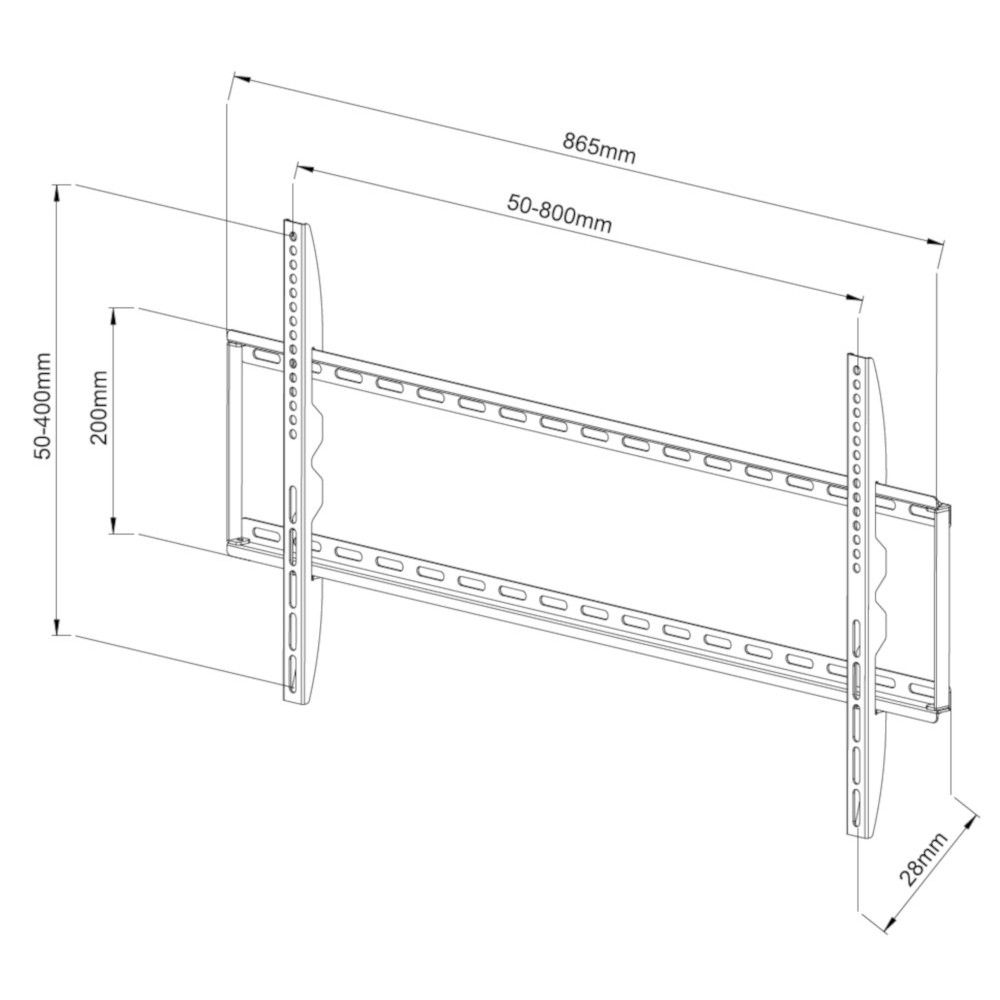 TECHLY  Fixed Slim Wall TV LED LCD Bracket 42-80