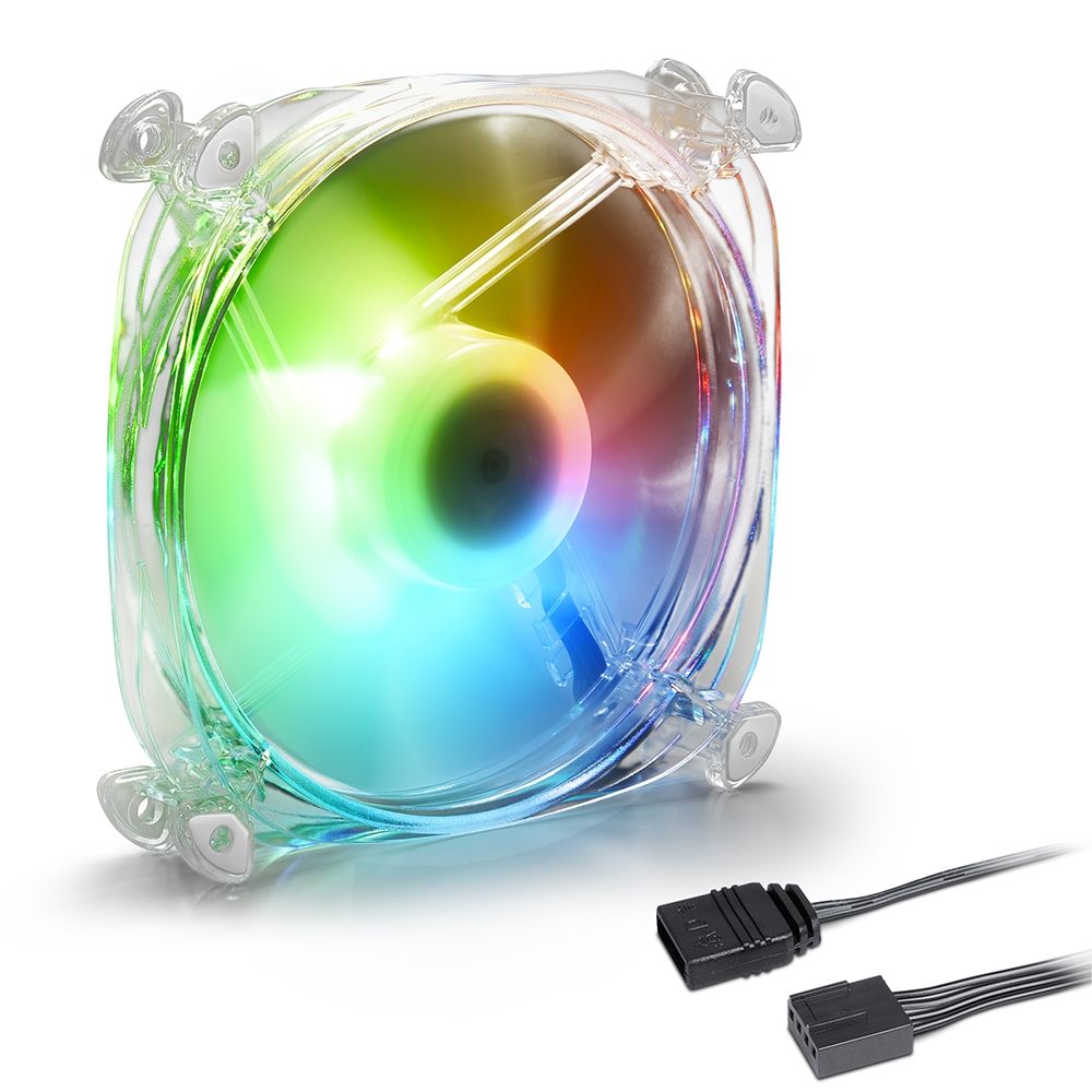 Sharkoon Shark Disc PWM 12cm RGB Transparent