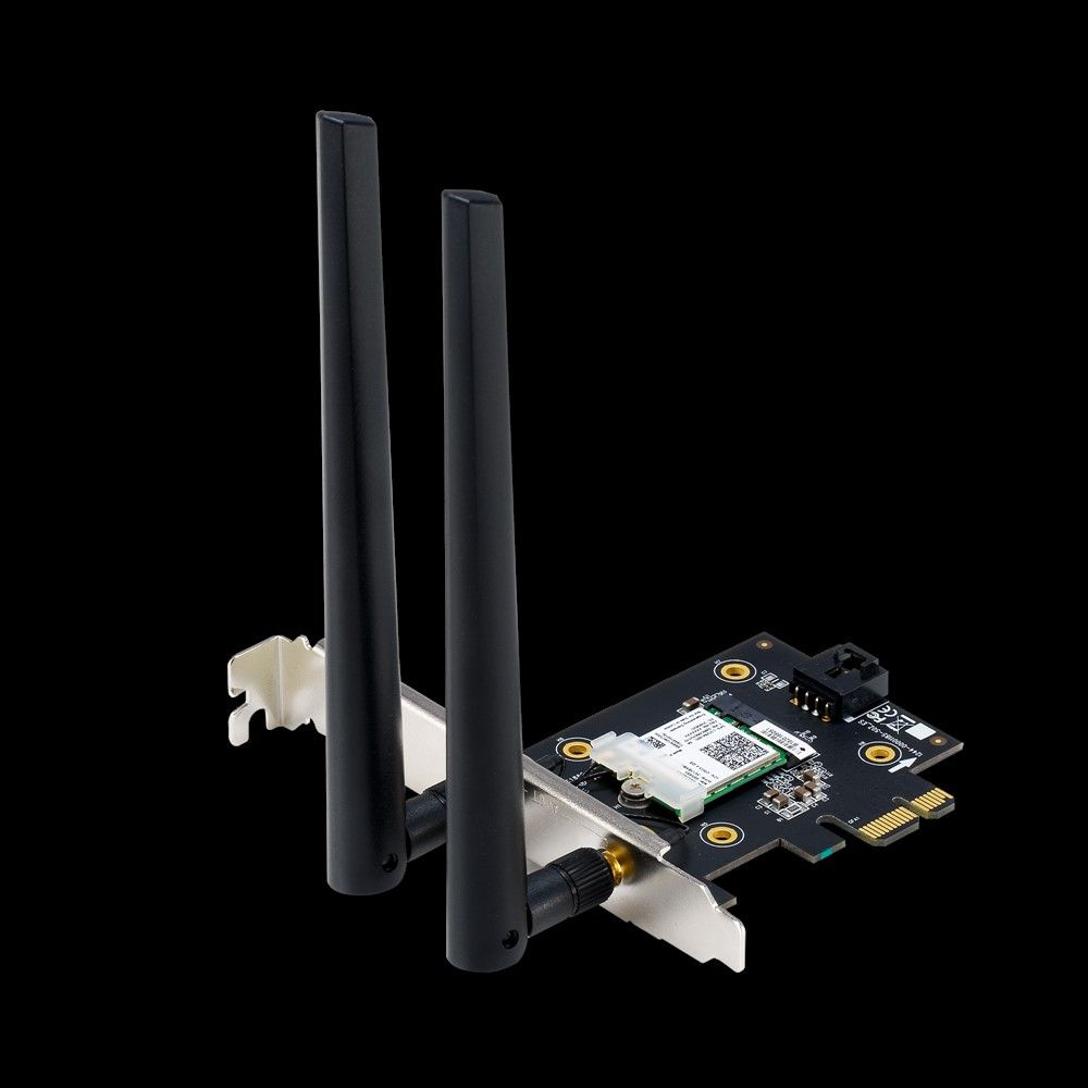 Asus PCE-AX3000 Dual Band PCI-E WiFi 6 (802.11ax). Supporting 160MHz Bluetooth