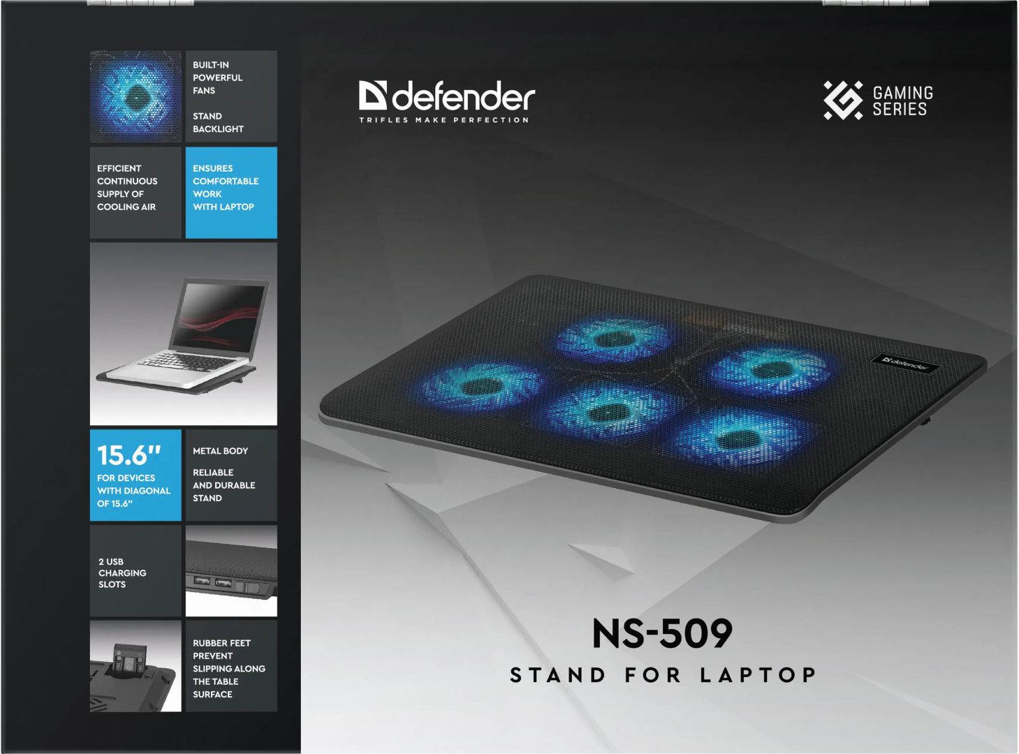 Defender NS-509 Notebook Hűtő Black