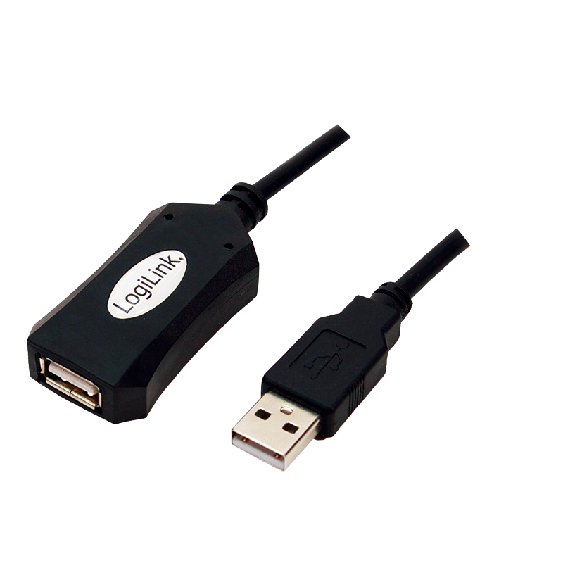 Logilink UA0001A USB 2.0 hoszabbító kábel 5m Black